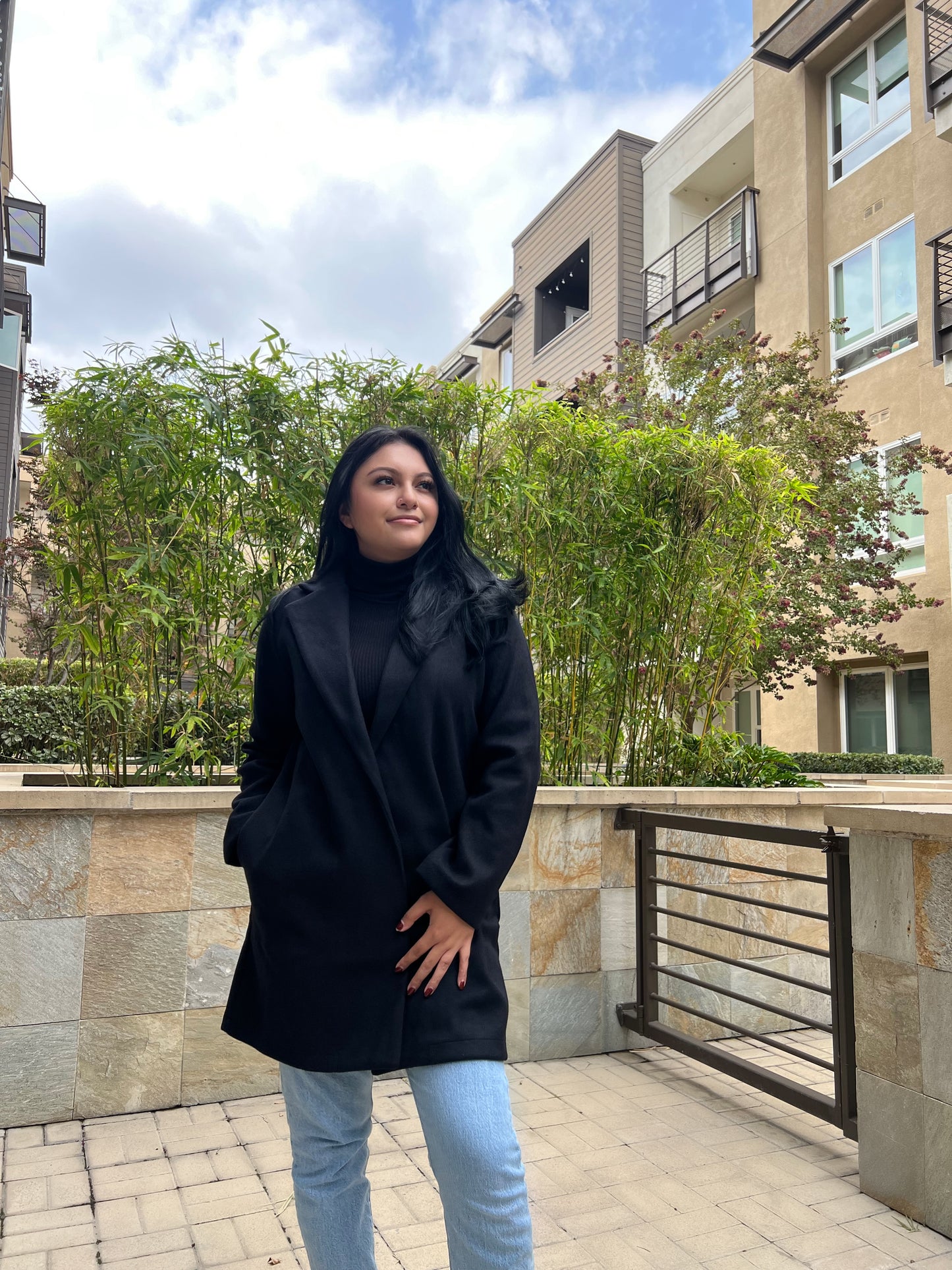 FEEL THE WIND COAT (BLACK)