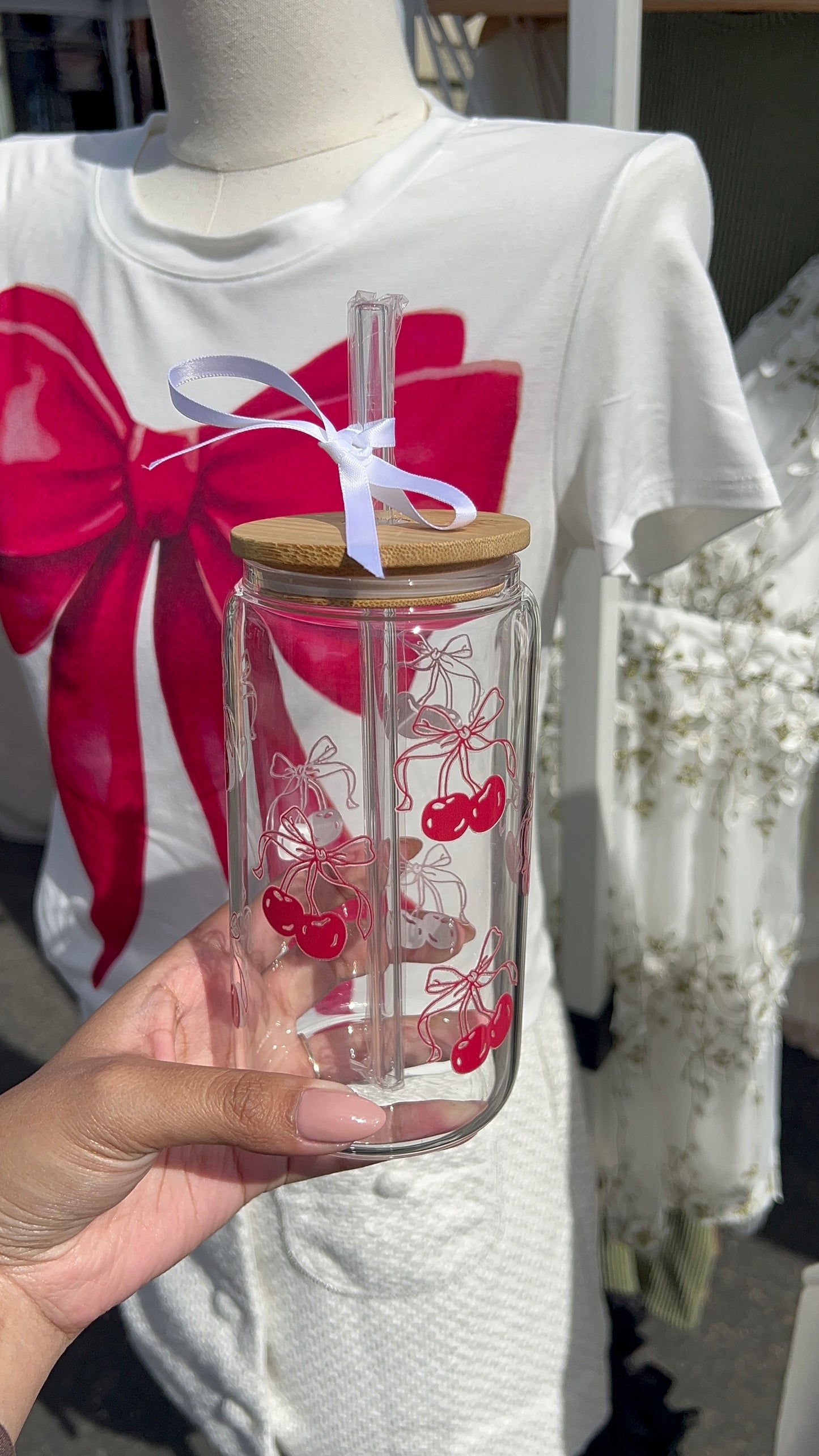 CHERRY COQUETTE GLASS CUP