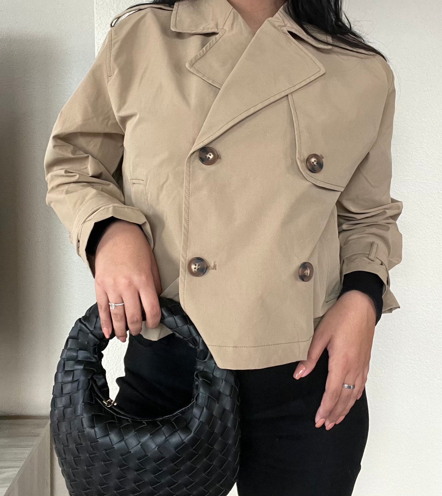 CROPPED TRENCH (TAN)