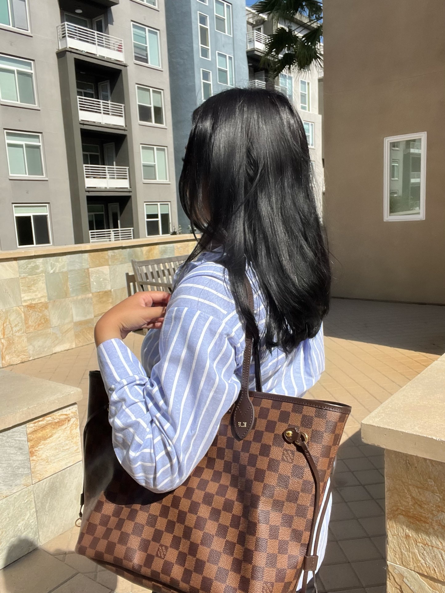 STRIPES BUTTON UP (BLUE)
