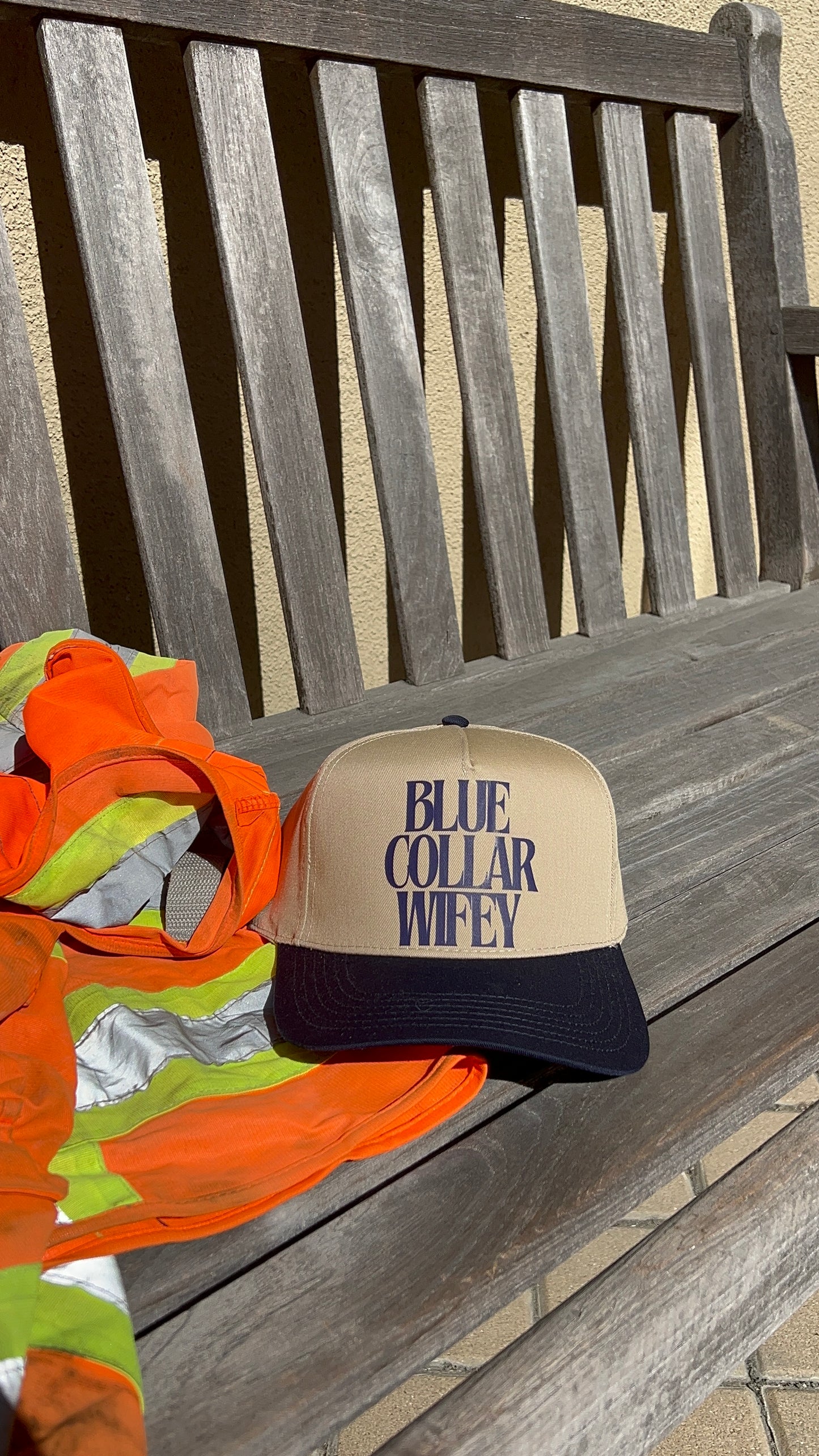 BLUE COLLAR WIFEY TRUCKER HAT