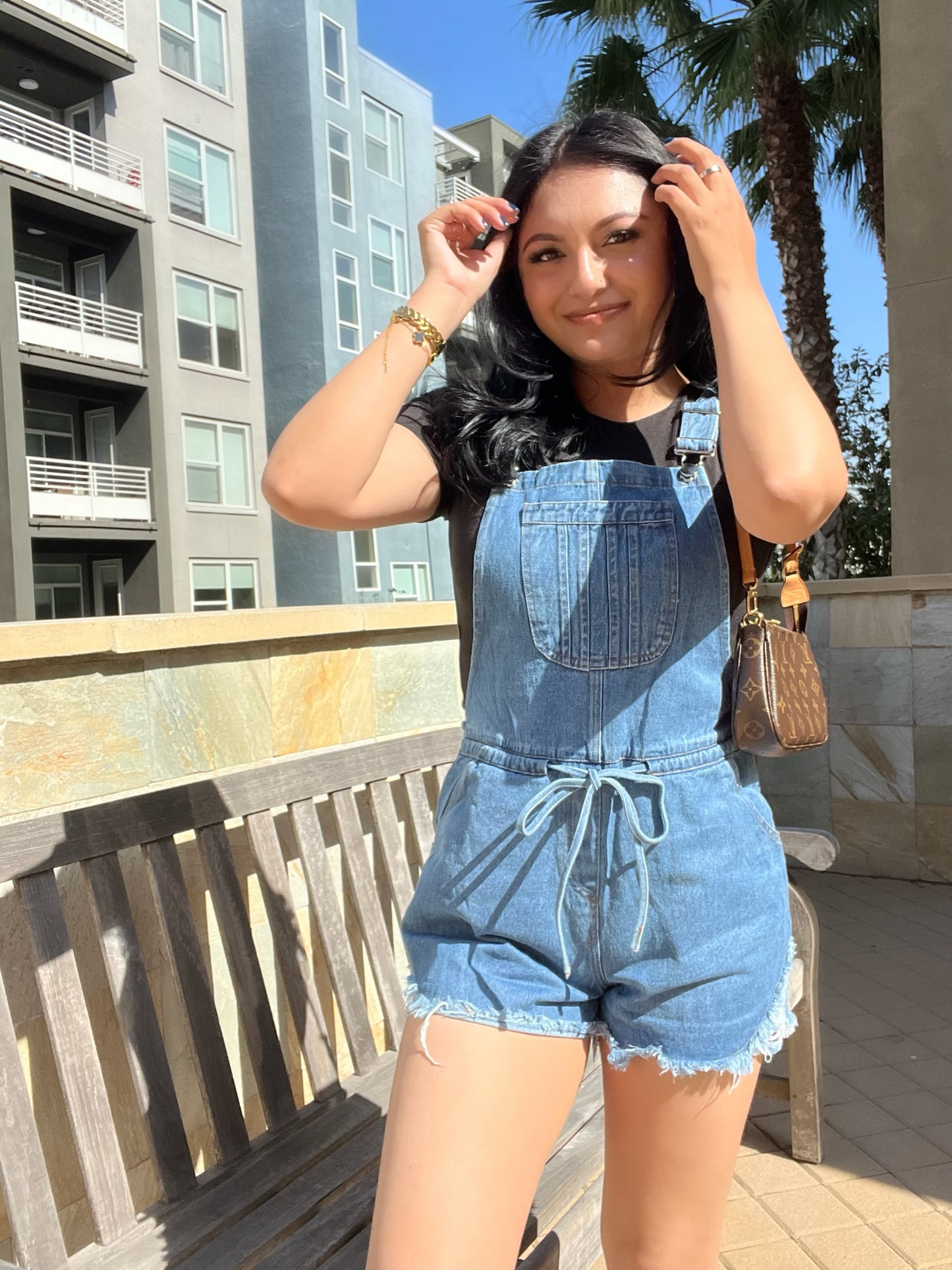 DENIM ROMPER