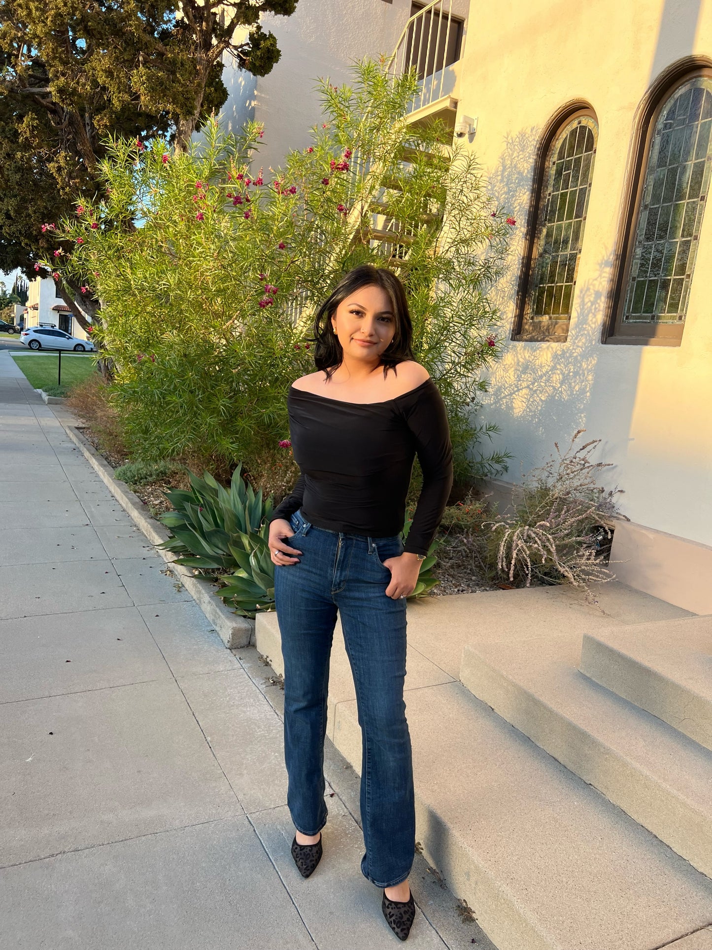RUCHED ASYMMETRICAL LONG SLEEVE