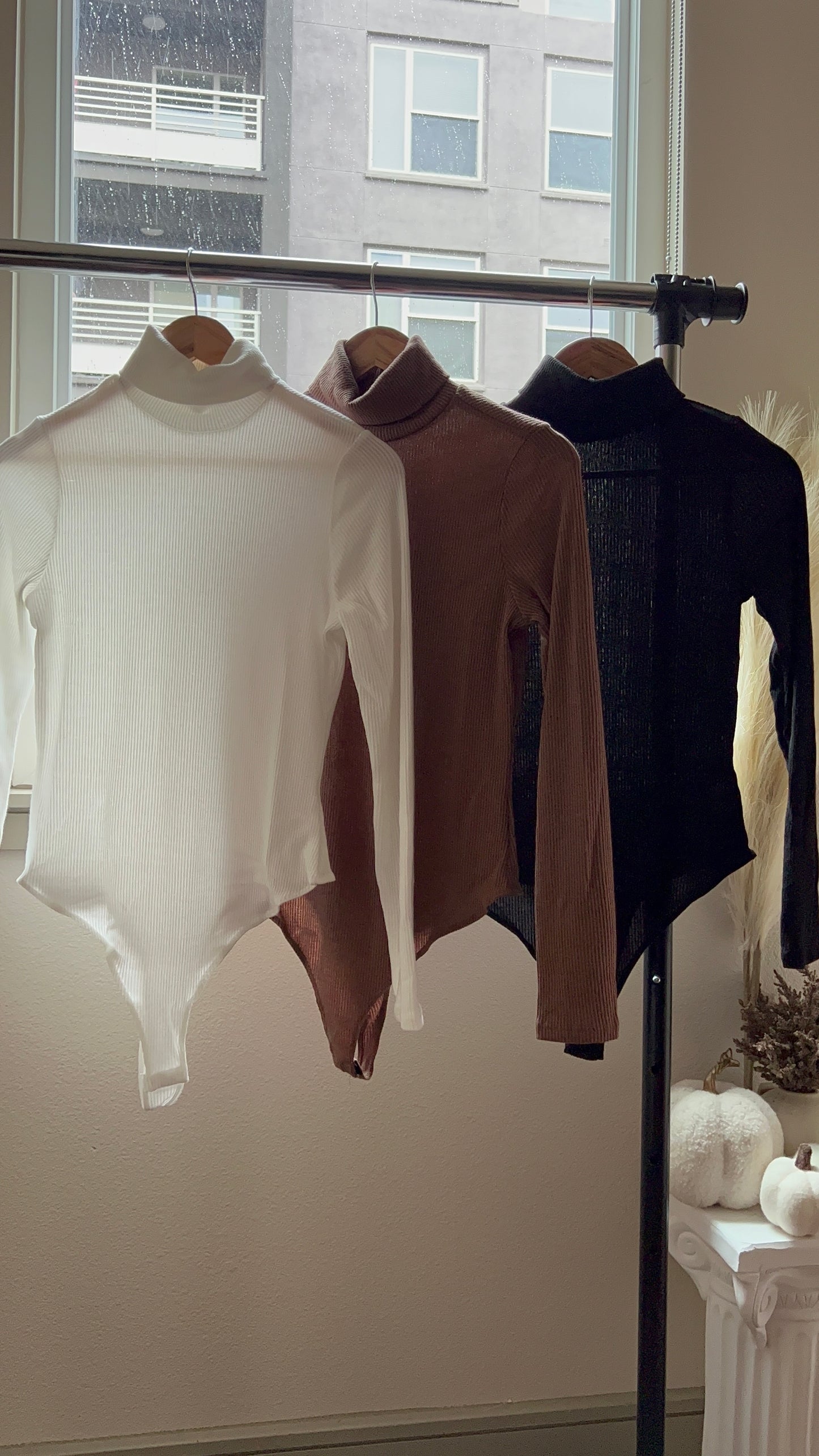 FALL STAPLES TURTLE NECK BODYSUITS