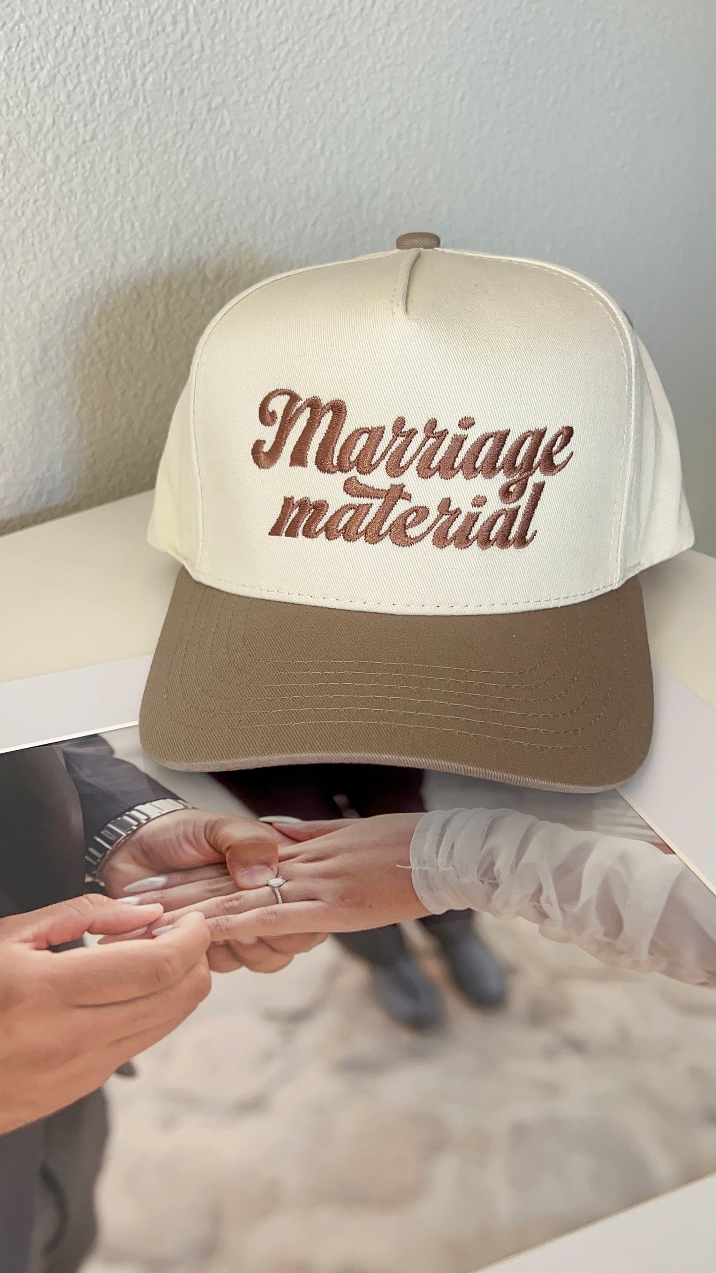 MARRIAGE MATERIAL TRUCKER HAT