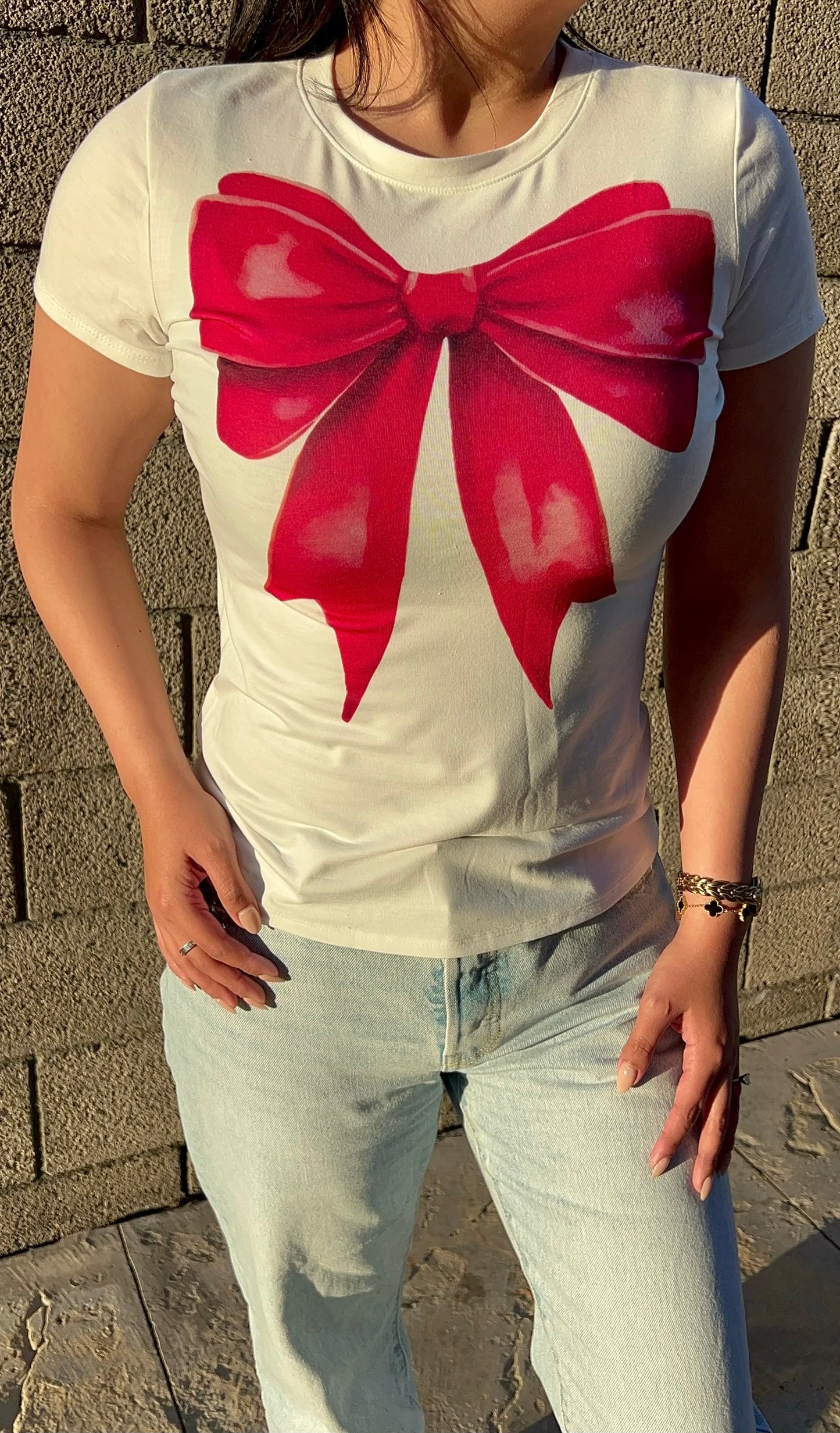 COQUETTE TEE (RED BOW)