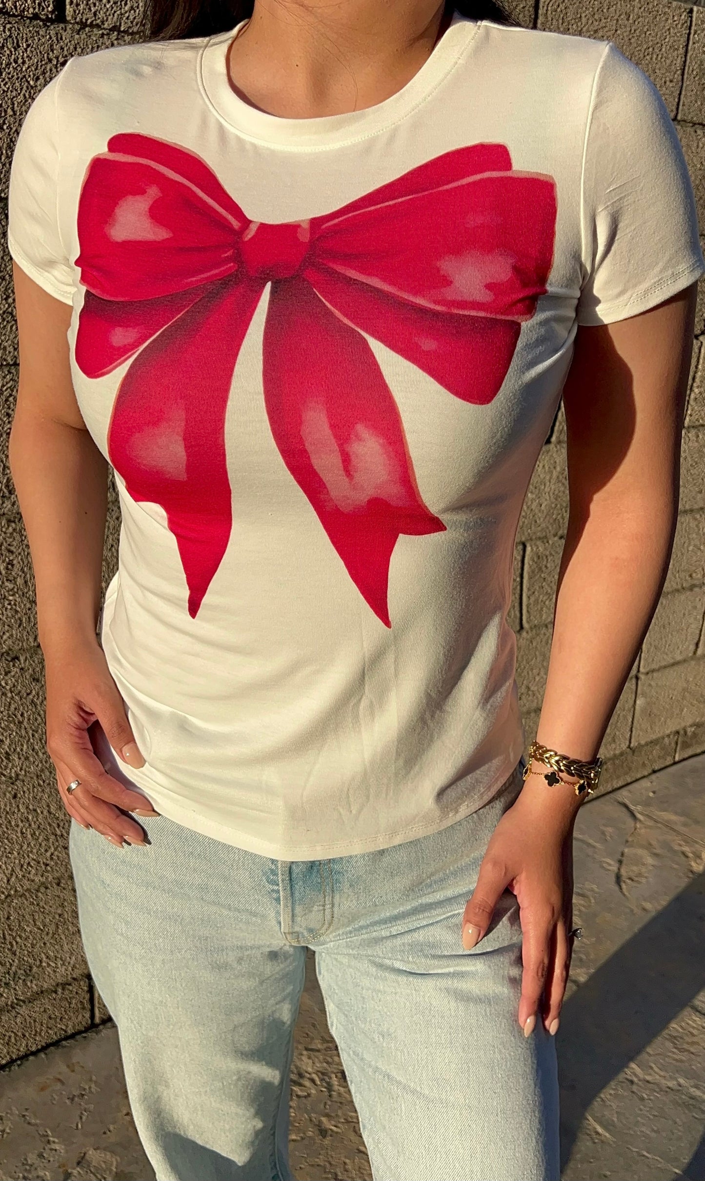 COQUETTE TEE (RED BOW)