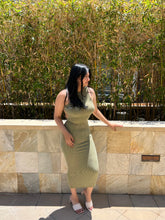 Load image into Gallery viewer, OLIVE RIBBED DRESS
