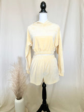 Load image into Gallery viewer, Feeling Comfy Two Piece Velour Short Set (Yellow)
