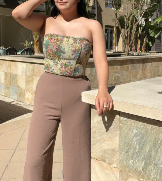 MOCHA WIDE LEG PANTS